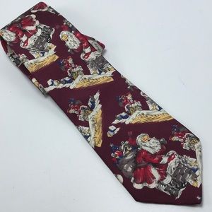 Fraser Thomson Silk Christmas Tie Santa